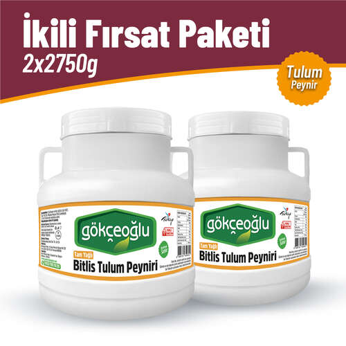 Tam Yağlı Bitlis Tulum Peyniri 2'li Fırsat Paketi 2x2750 G.