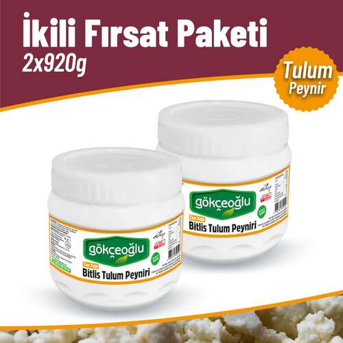 Bitlis Tam Yağlı Tulum Peyniri 2'li Fırsat Paketi 2x920 G.