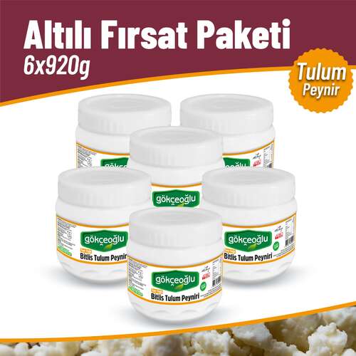 Bitlis Tam Yağlı Tulum Peyniri 6'lı Fırsat Paketi 6x920 G.